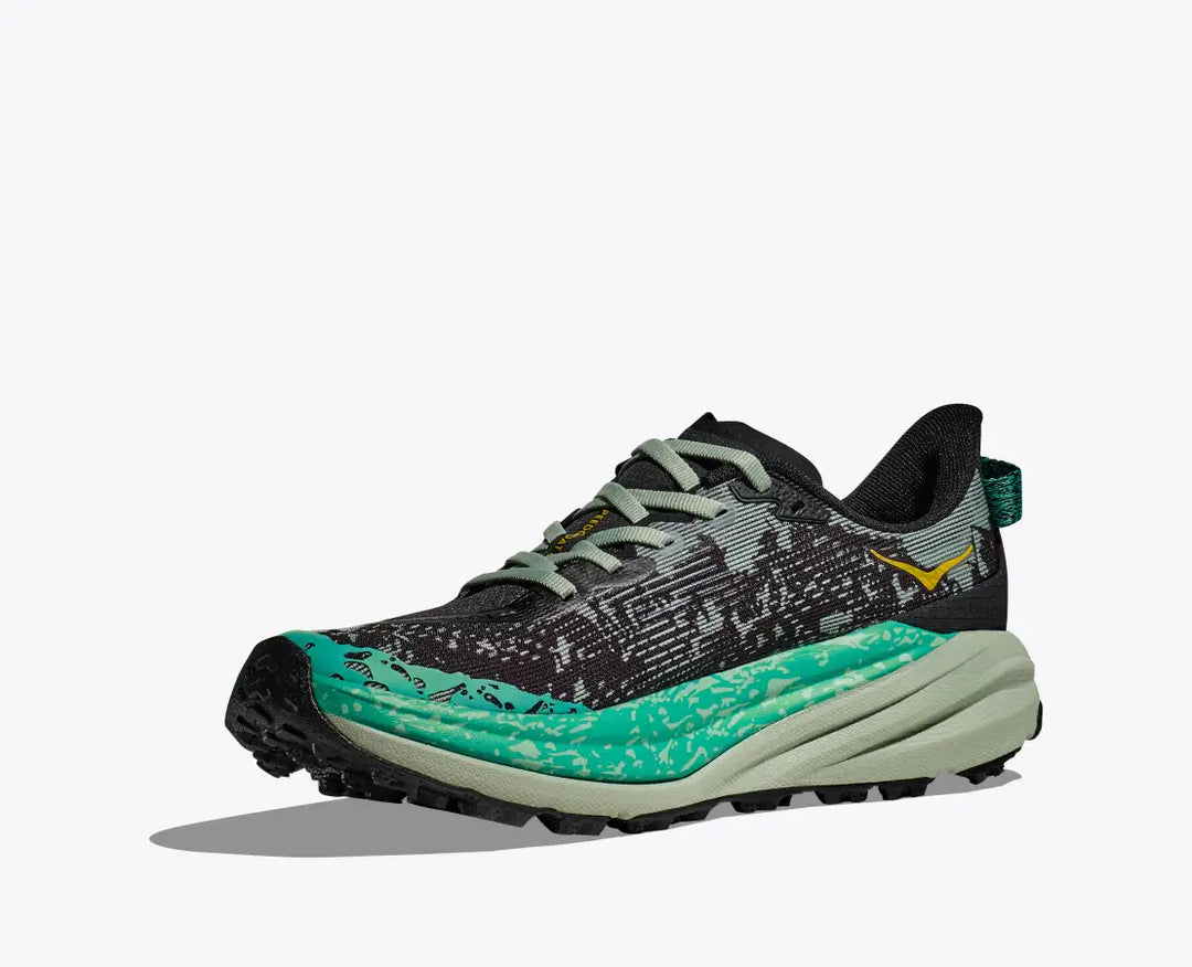 Hoka Womens Speedgoat 6 - Black/Aloe Vera (1147811-BLVR)