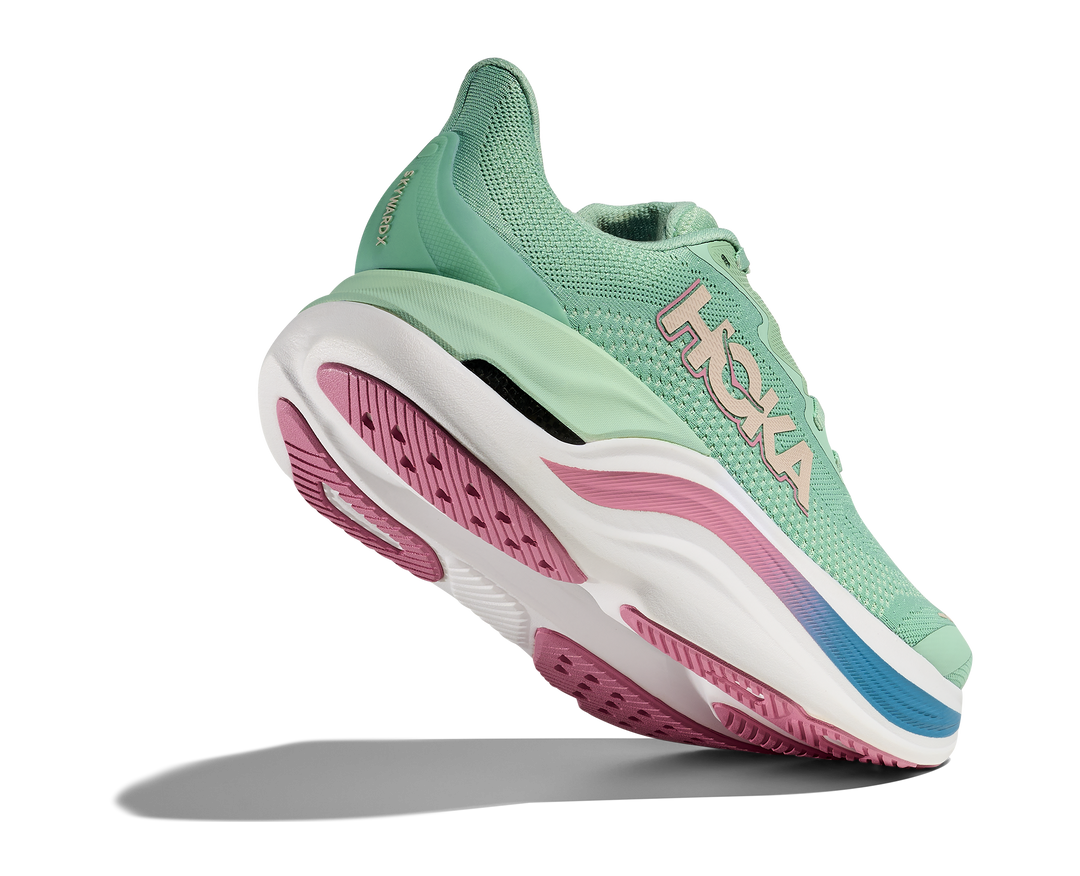 HOKA Women's Skyward X - JADEITE / DRIED ROSE