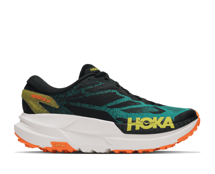 HOKA Men's Mafate X - BLACK / ELECTRIC AQUA