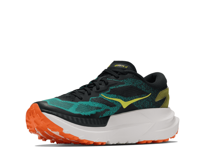 HOKA Men's Mafate X - BLACK / ELECTRIC AQUA