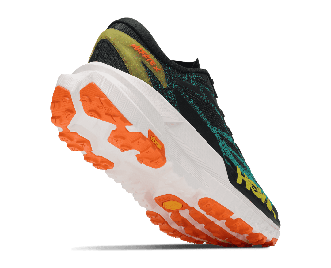 HOKA Men's Mafate X - BLACK / ELECTRIC AQUA