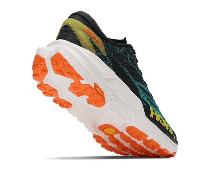 HOKA Men's Mafate X - BLACK / ELECTRIC AQUA