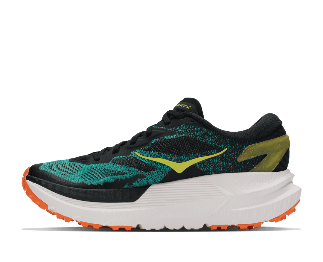 HOKA Men's Mafate X - BLACK / ELECTRIC AQUA