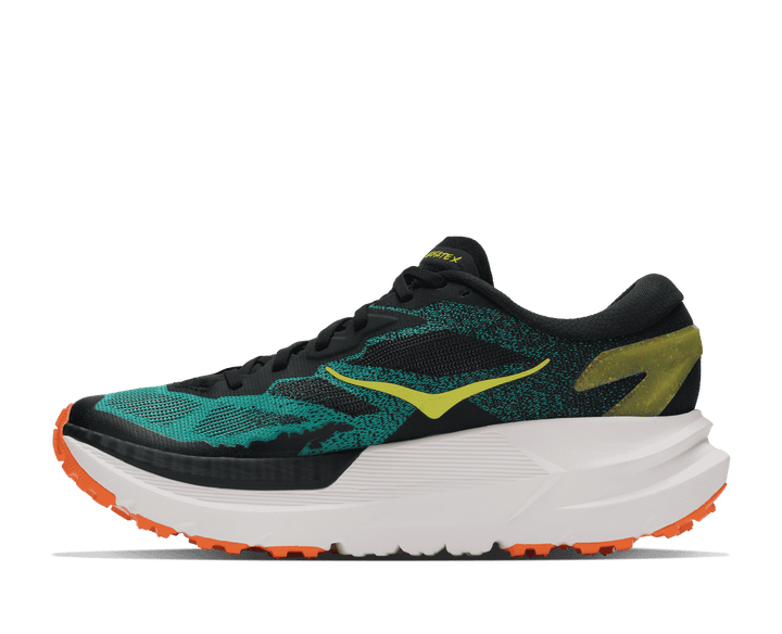 HOKA Men's Mafate X - BLACK / ELECTRIC AQUA