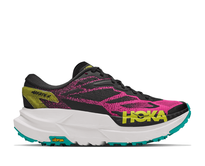 HOKA Women's Mafate X - BLACK / NEON DRAGONFRUIT