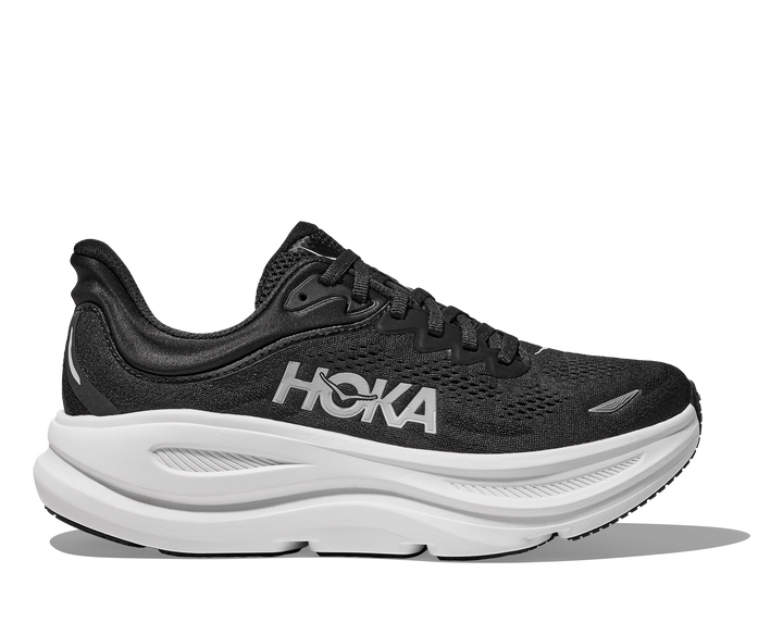 HOKA Men's Bondi 9 - BLACK / WHITE (Wide)