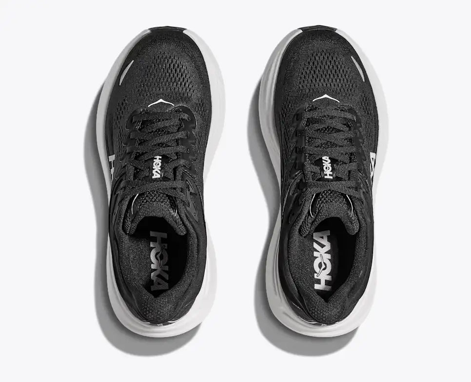 HOKA Bondi 9 para hombre - NEGRO/BLANCO (Extra ancho)