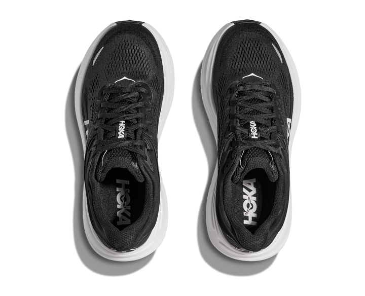 HOKA Men's Bondi 9 - BLACK / WHITE (Wide)