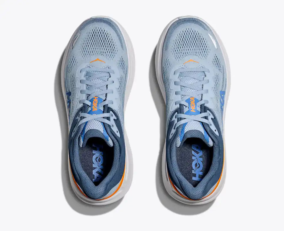 HOKA Bondi 9 para hombre - LLOVIZNA/AGUARDIANTE (Extra ancha)