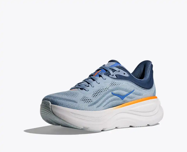HOKA Bondi 9 para hombre - LLOVIZNA/AGUARDIANTE (Extra ancha)
