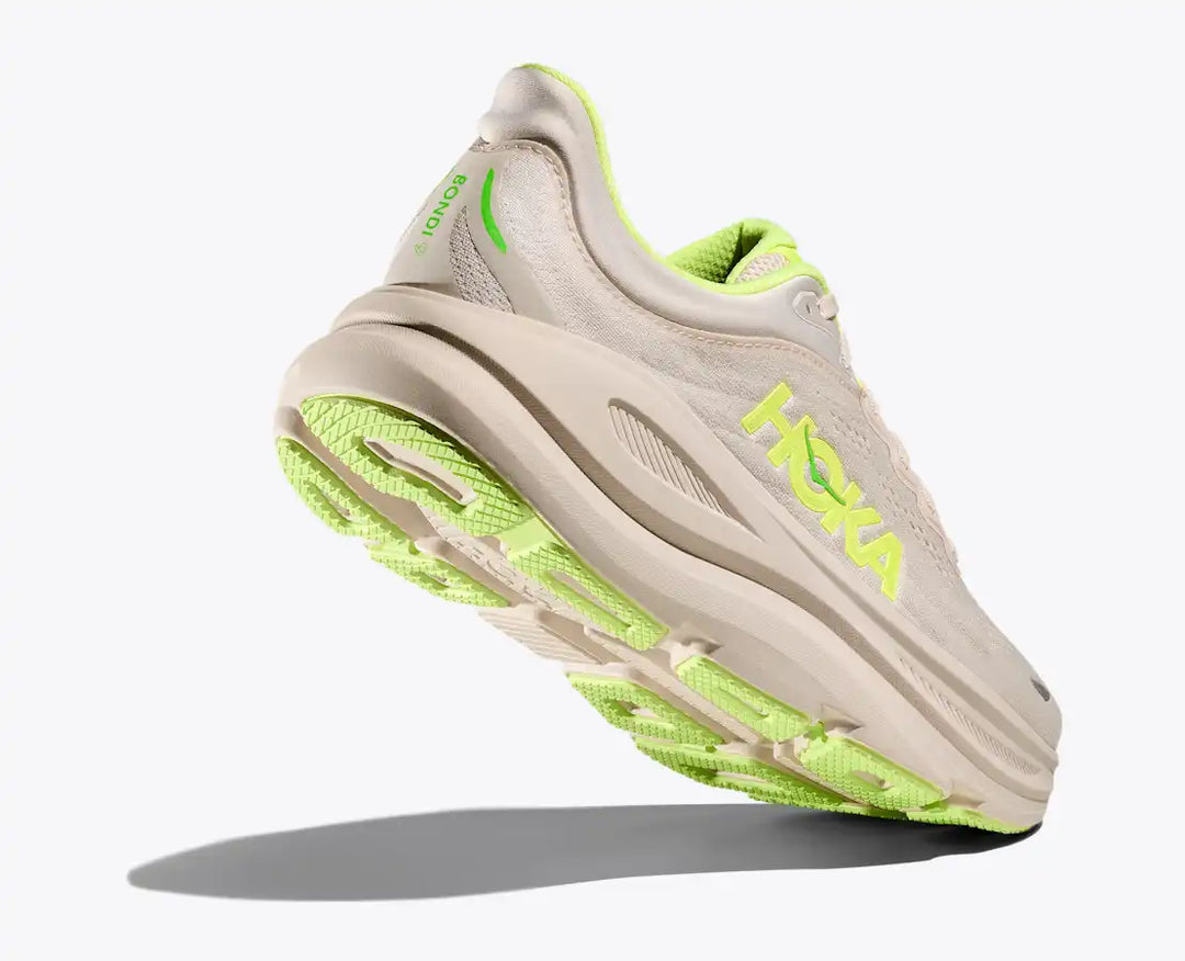 HOKA Bondi 9 para hombre - GROUT / NEON YUZU