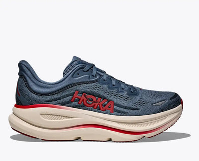 HOKA Men's Bondi 9 - THUNDER CLOUD / VERMILLION (Wide)
