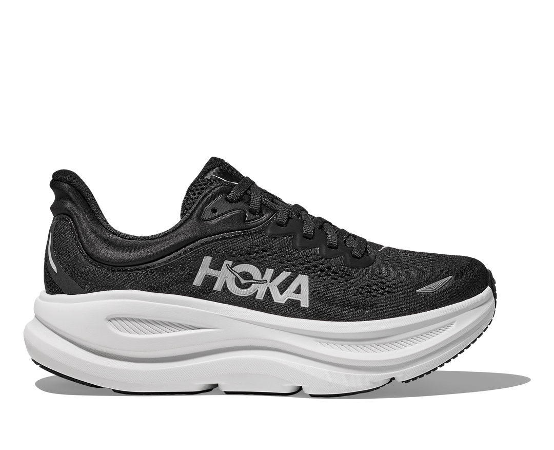 HOKA Women's Bondi 9 - BLACK / WHITE