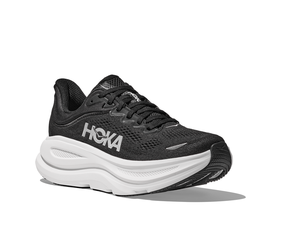 HOKA Women's Bondi 9 - BLACK / WHITE