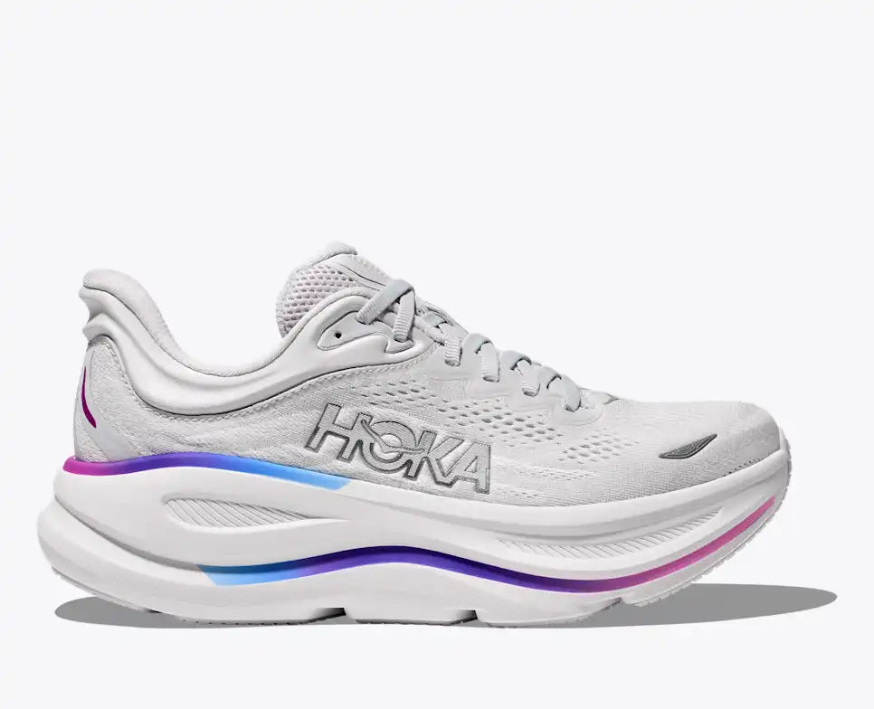 HOKA Bondi 9 para mujer - GRIS CÓSMICO/BLANCO (Ancho)