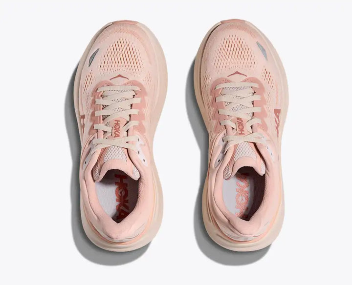 HOKA Bondi 9 para mujer - ROSE LATTE / ROSE CREAM (Ancho)