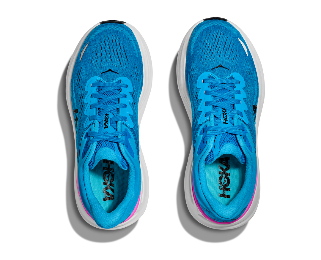 HOKA Bondi 9 para mujer - AZUL CIELO / FUCSIA NEÓN