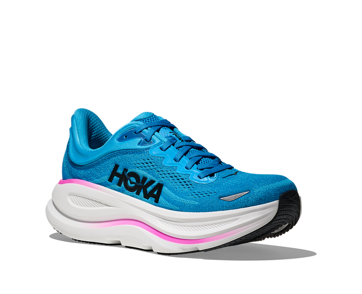 HOKA Bondi 9 para mujer - AZUL CIELO / FUCSIA NEÓN