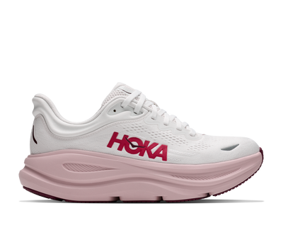 HOKA Women's Bondi 9 - WHITE / PINK OPAL (Wide)