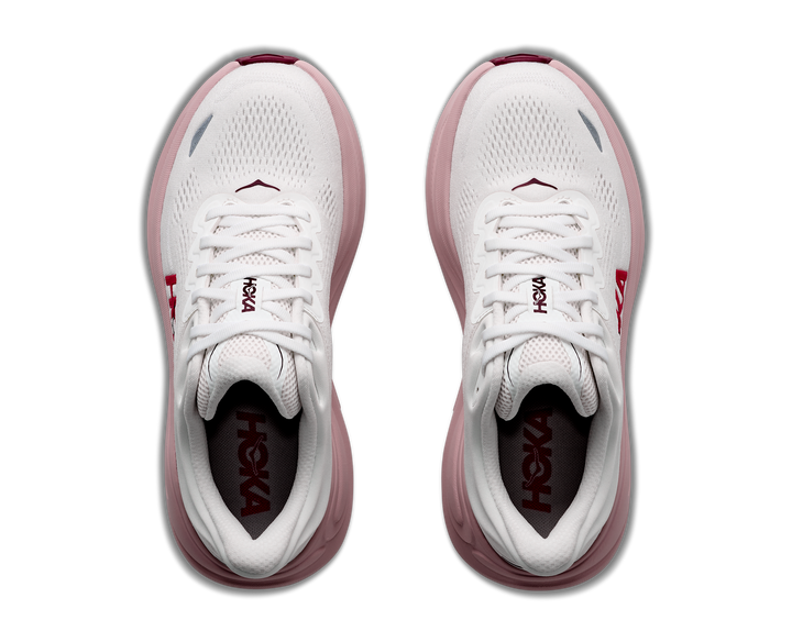 HOKA Women's Bondi 9 - WHITE / PINK OPAL