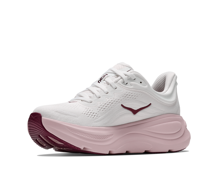 HOKA Women's Bondi 9 - WHITE / PINK OPAL