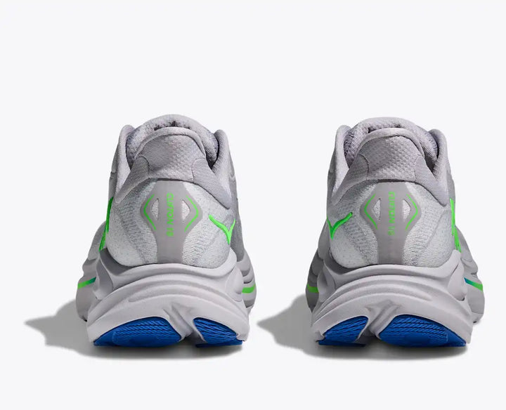 HOKA Men's Clifton 10 - ASH GREY / NEON GREEN