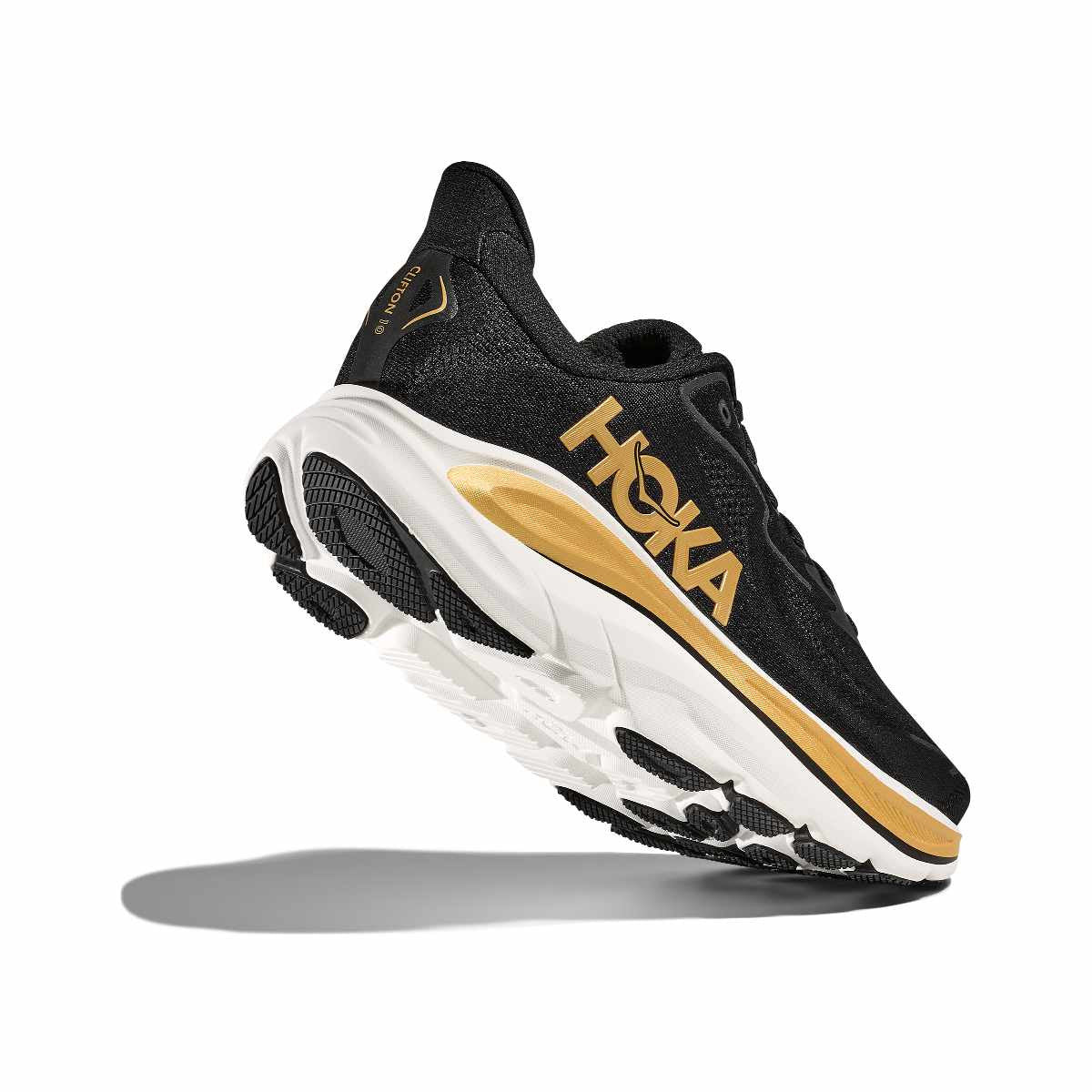 HOKA Men's Bondi 9 - CARBON BLACK / YELLOW GOLD (Wide) – The Run House