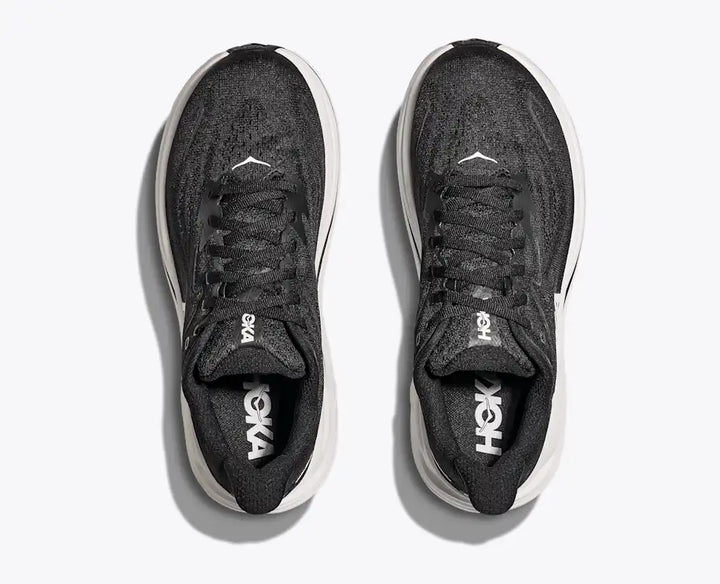 HOKA Men's Clifton 10 - BLACK / WHITE (Extra Wide)