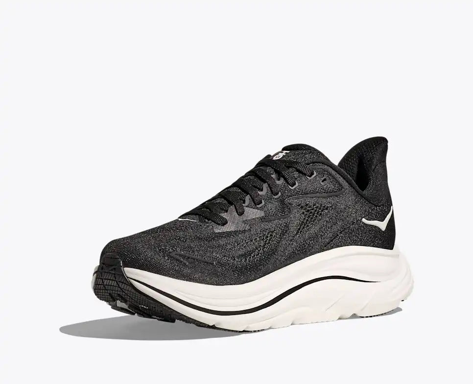 HOKA Men's Clifton 10 - BLACK / WHITE (Extra Wide)