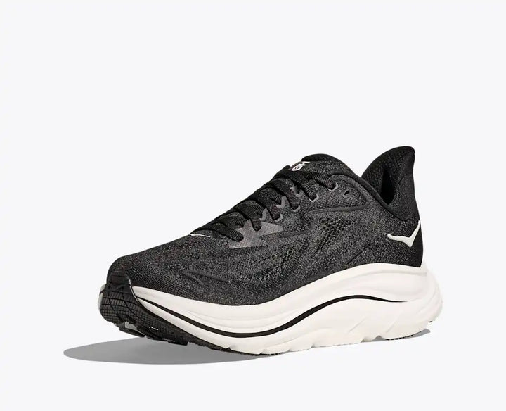 HOKA Men's Clifton 10 - BLACK / WHITE (Extra Wide)