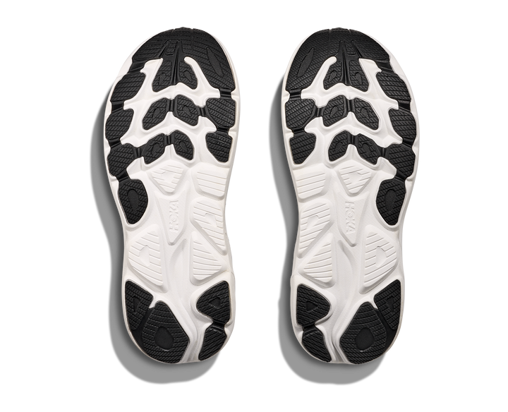 HOKA Men's Clifton 10 - BLACK / WHITE (Wide)