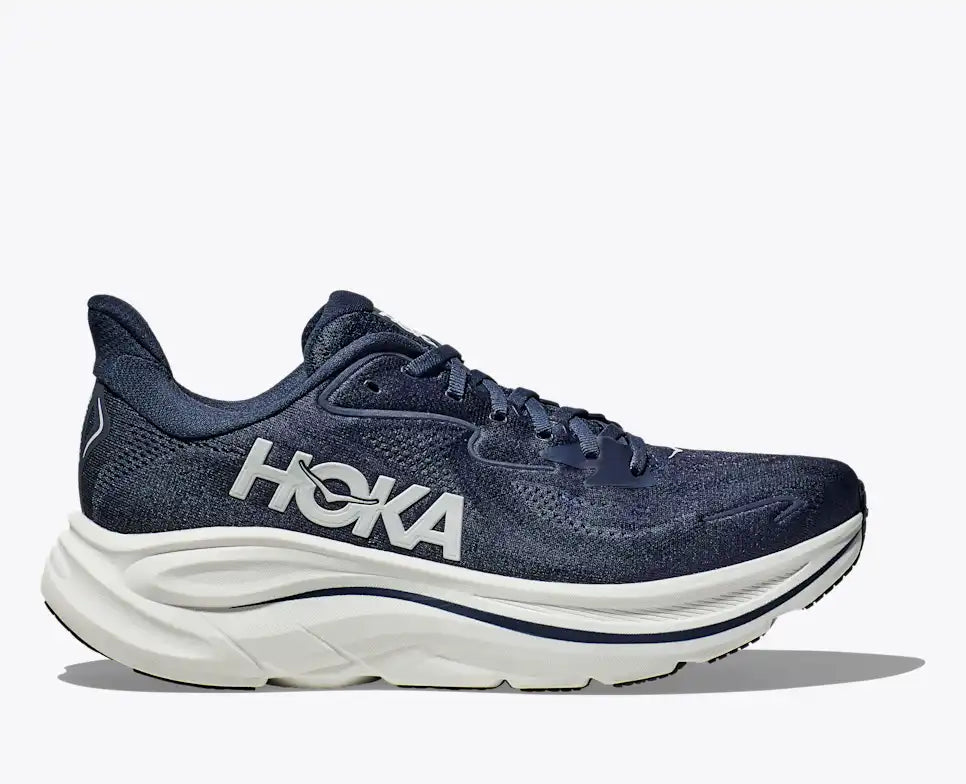 HOKA Men's Clifton 10 - NAVY / WHITE (Extra Wide)