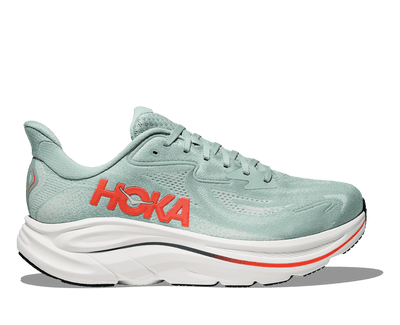 HOKA Men's Clifton 10 - SAGE / NEON FLAME