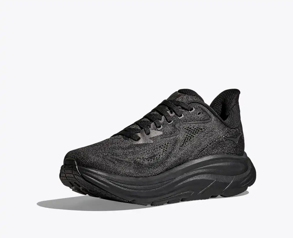 HOKA Women's Clifton 10 - BLACK / BLACK (Extra Wide)