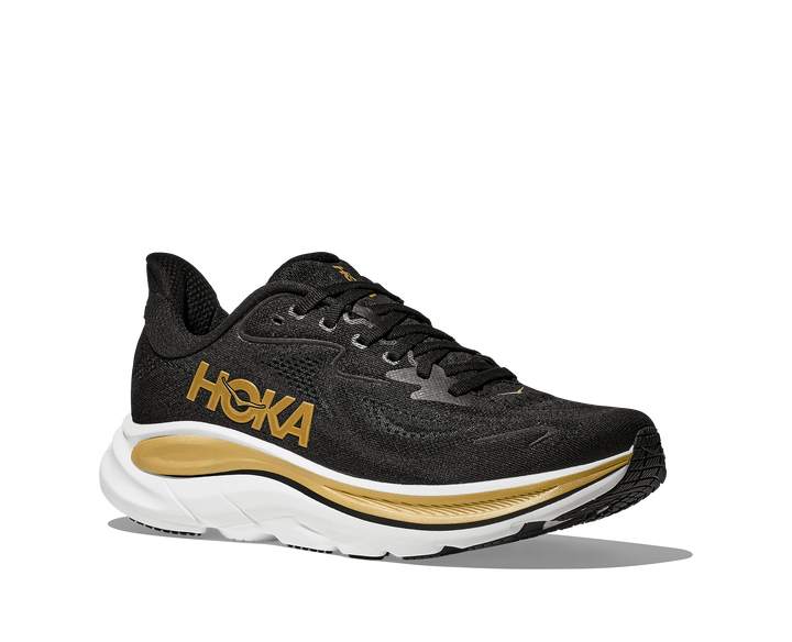 HOKA Women's Clifton 10 - BLACK / GOLD