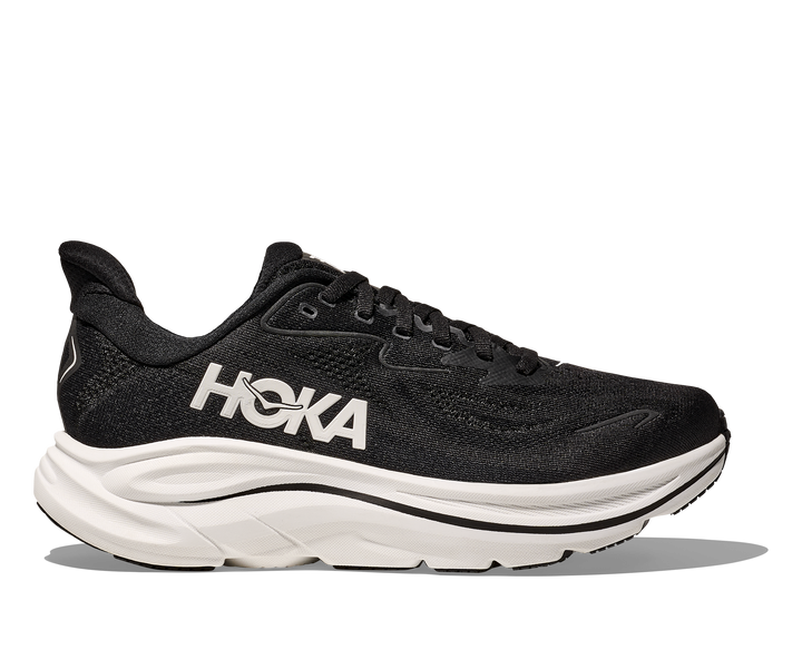 HOKA Women's Clifton 10 - BLACK / WHITE