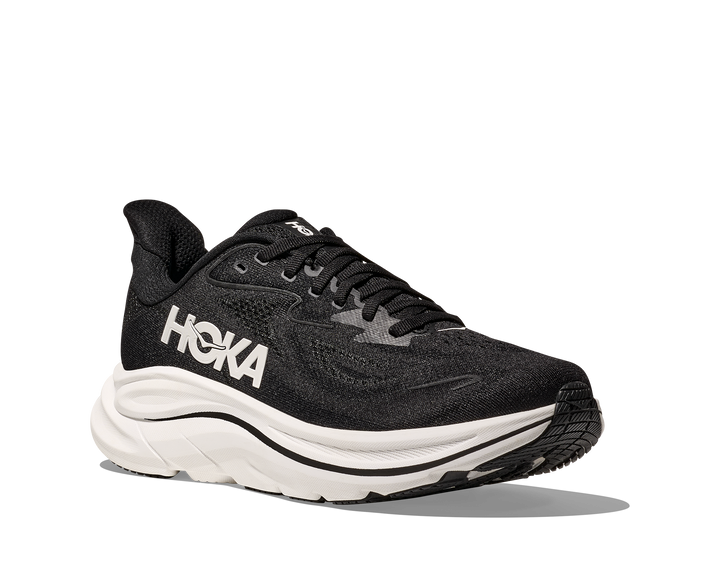 HOKA Women's Clifton 10 - BLACK / WHITE