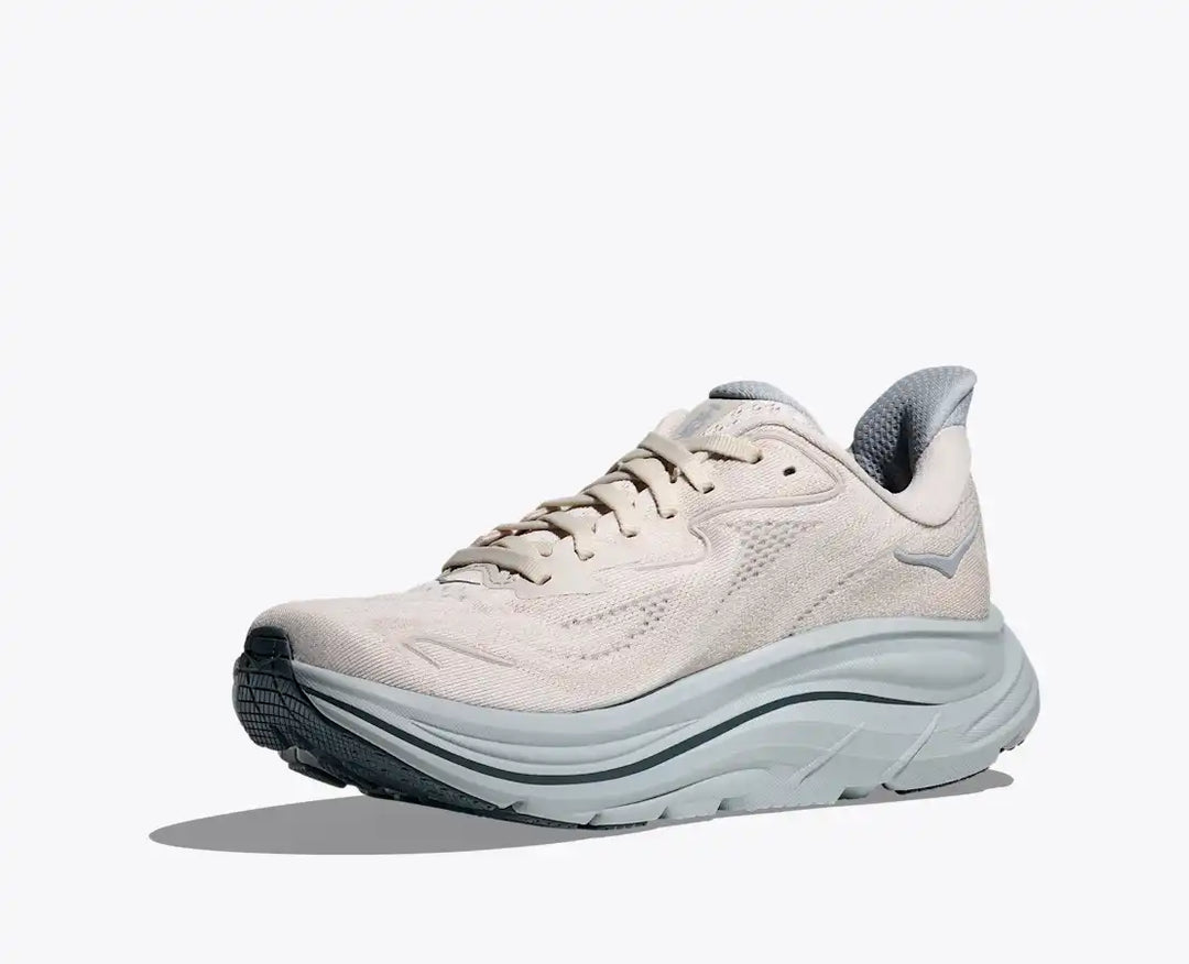 HOKA Clifton 10 para mujer - GROUT / MINERAL BLUE (Extra ancho)