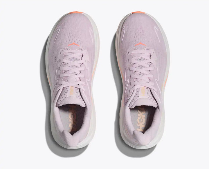 HOKA Clifton 10 para mujer - Crema lila/brillo mandarina