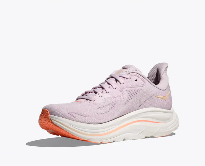 HOKA Clifton 10 para mujer - Crema lila/brillo mandarina
