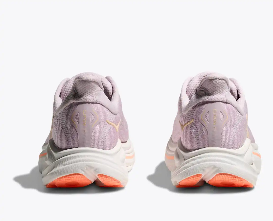 HOKA Clifton 10 para mujer - Crema lila/brillo mandarina