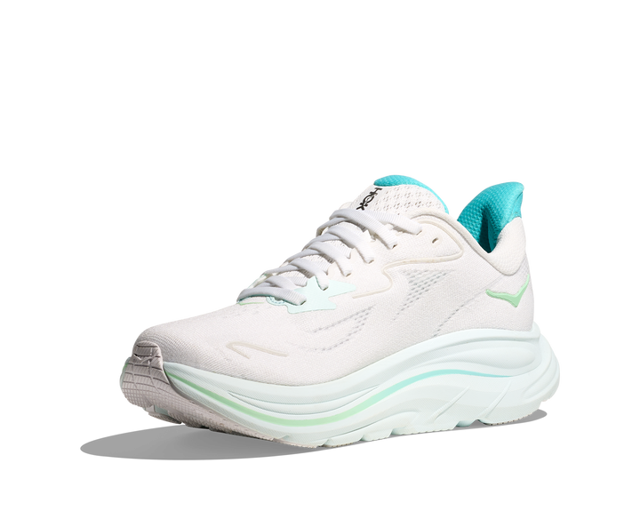 HOKA Women's Clifton 10 - WHITE / CIELO BLUE