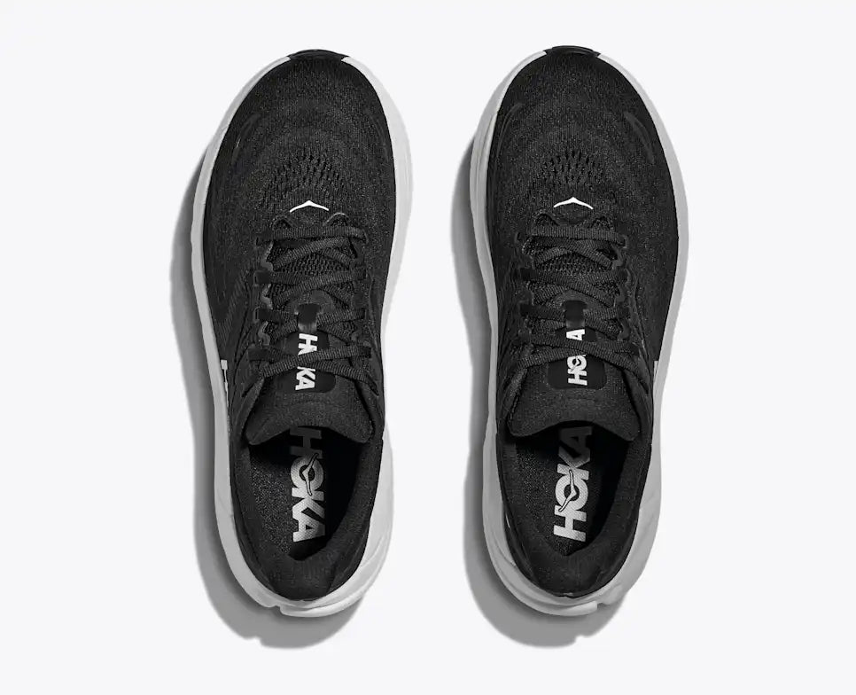 HOKA Arahi 8 para hombre - NEGRO / BLANCO (extra ancho)