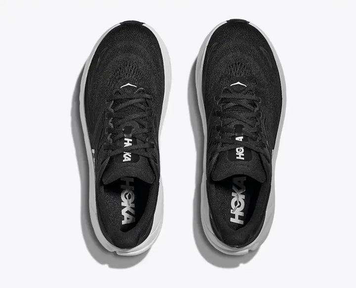 HOKA Arahi 8 para hombre - NEGRO / BLANCO (extra ancho)