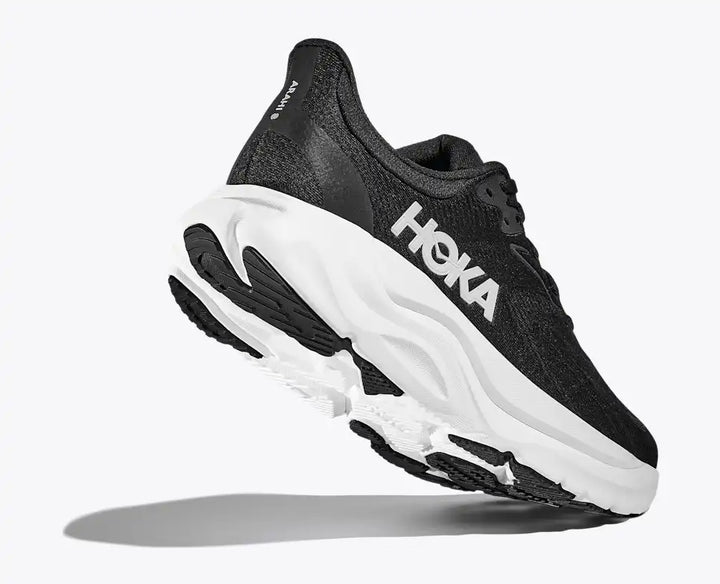 HOKA Arahi 8 para hombre - NEGRO / BLANCO (extra ancho)