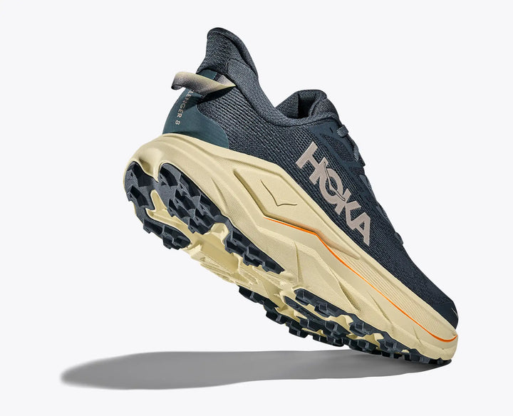 HOKA Challenger 8 para hombre - Azul marino desteñido / Hierba de la pampa (ancho)