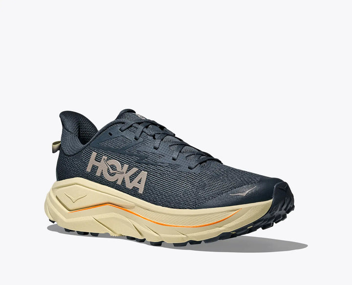 HOKA Challenger 8 para hombre - Azul marino desteñido / Hierba de la pampa (ancho)