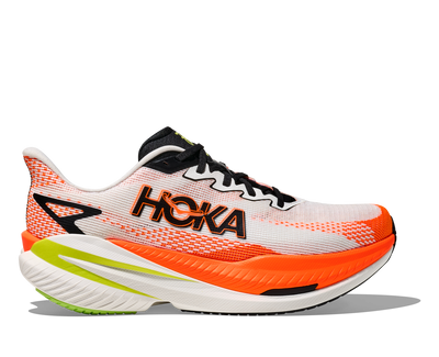 HOKA Mach X 3 para hombre - BLANCO / MANDARINA NEÓN