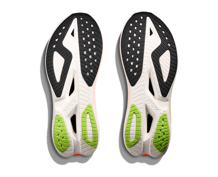 HOKA Men's Mach X 3 - WHITE / NEON TANGERINE