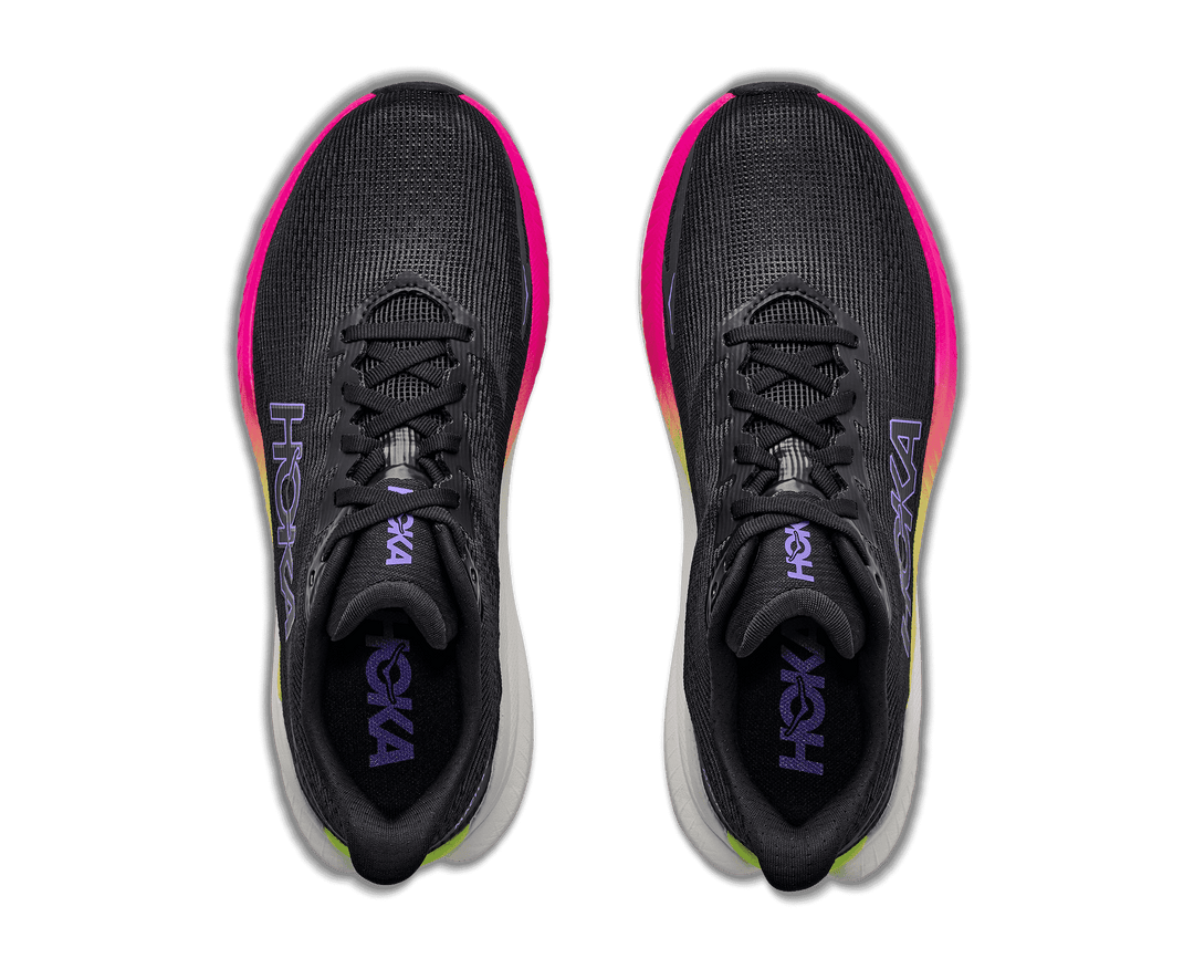 HOKA Women's Mach X 3 - BLACK / NEON NEBULA
